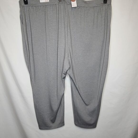 38 40 Lane Bryant Gray Ponte Ankle Relaxed Pant Pull On Pockets Flex Fit Stretch - Picture 6 of 7